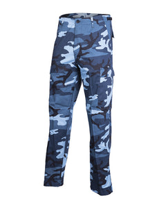 Mil-Tec Pantaloni US BDU tipo Ranger, blu cielo mimetico