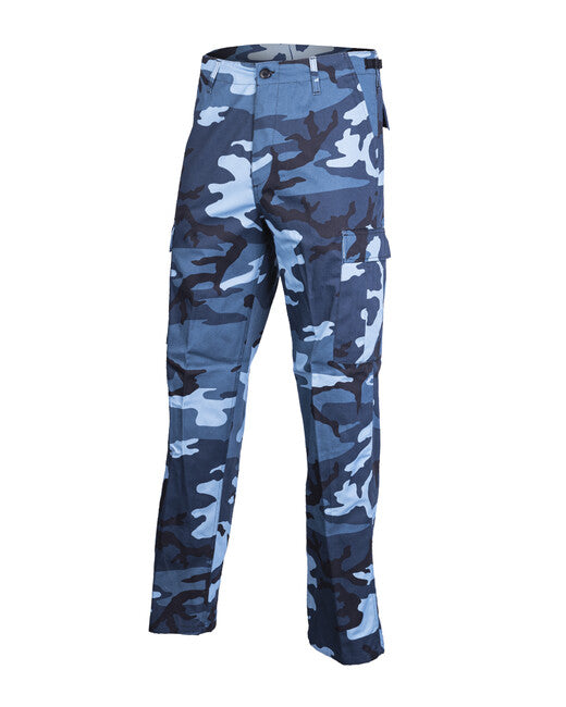 Mil-Tec Pantaloni US BDU tipo Ranger, blu cielo mimetico