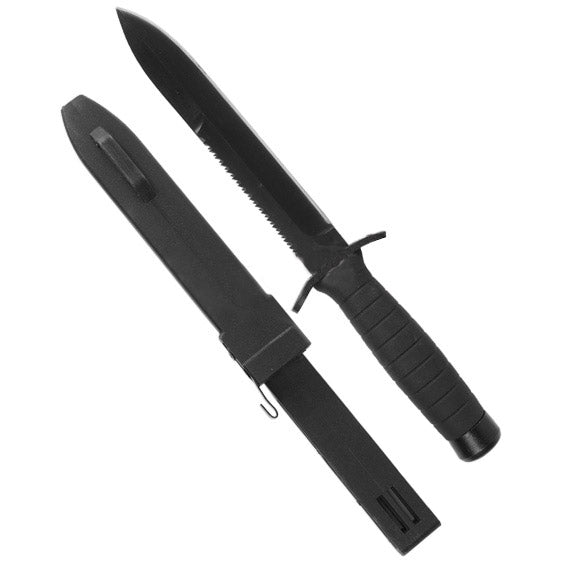 Mil-Tec Coltello da Combattimento con sega e fodero in plastica