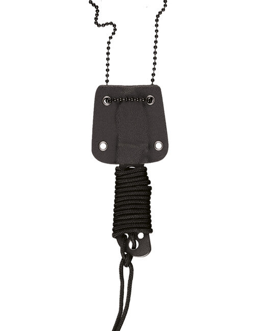 Mil-Tec Coltello da collo con fodero in plastica e catena Paracord