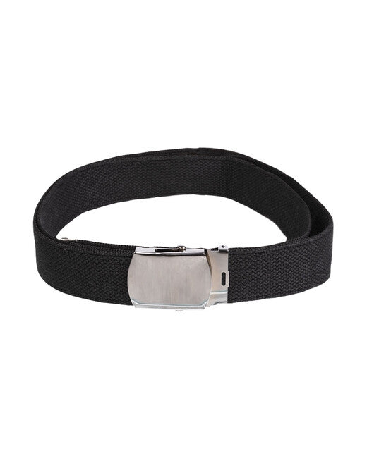 Mil-Tec Cintura Larghezza USA 38 mm cintura da gamba con fibbia argentata nera