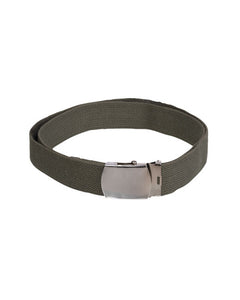 Mil-Tec US Belt 38mm Width Trouser Olivе with Silver Buckle