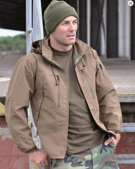 Mil-Tec PCU Softshell giacca 3-strati, Coyote