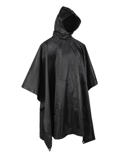 Mil-Tec Basic poncho rip-stop, nero