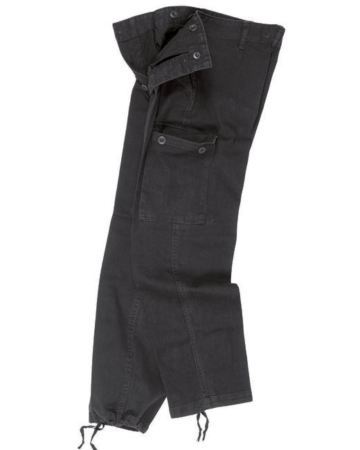 Mil-Tec pantaloni in fustagno nero prelavato