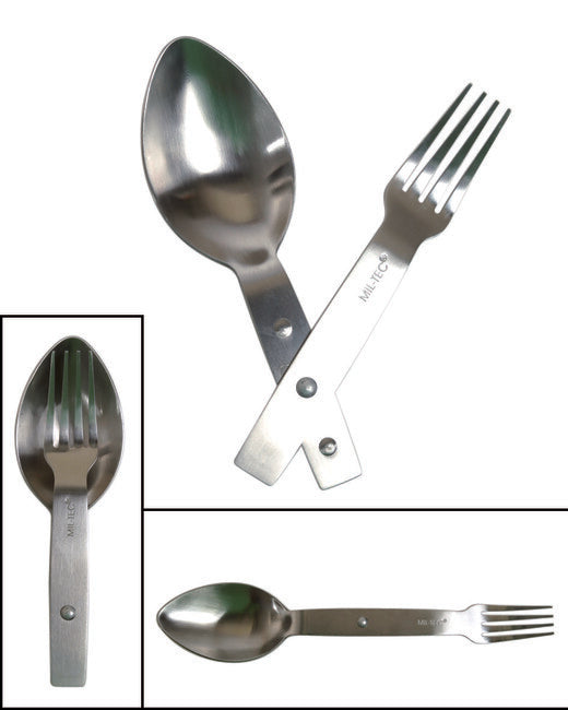 Mil-Tec Cutlery wh acciaio inox due pezzi Repro