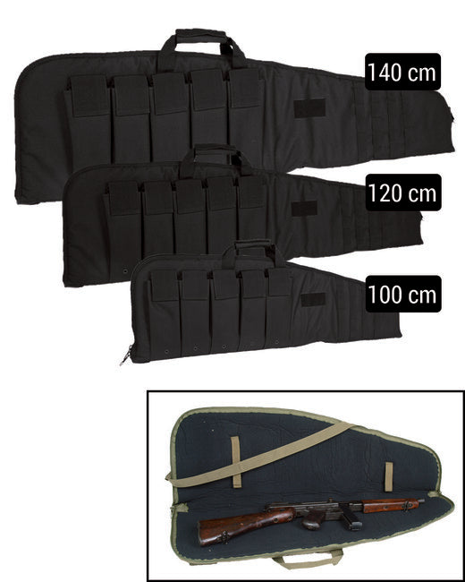 Mil-Tec Modular fondina per fucile con cinghia 100 cm, nera