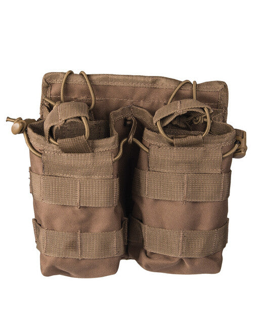 Mil-Tec Custodia per caricatore doppio M4/M16, marrone Coyote