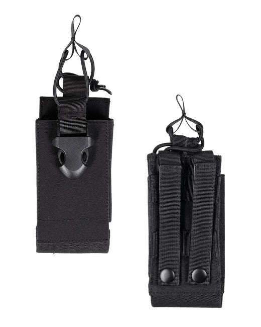 Mil-Tec Fondina Open Molle per walkie-talkie, nera