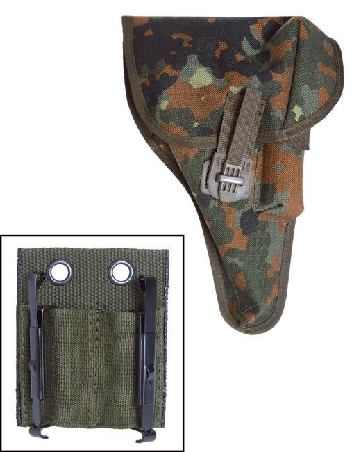 Mil-Tec Fondina per pistola BW P1(P38) con adattatore flecktarn