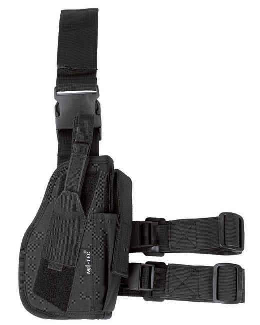 Mil-Tec Fondina per pistola cosciale Giusta, nera