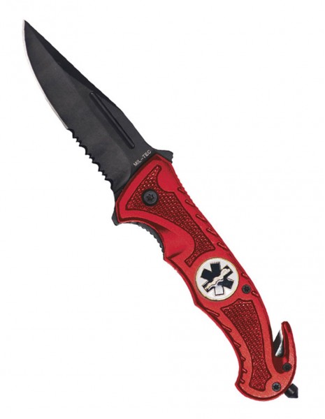 Mil-Tec Rescue Medic coltello di chiusura, rosso