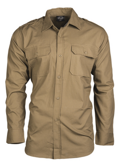 Mil-Tec Ripstop long-sleeve shirt, Coyote