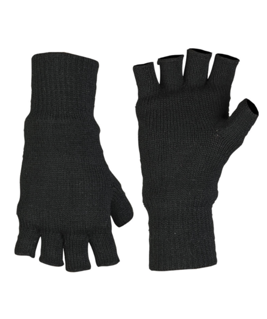 Mil-Tec Thinsulate™ guanti senza dita in maglia, neri