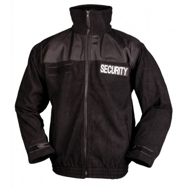 Mil-Tec Security felpa in pile, nera