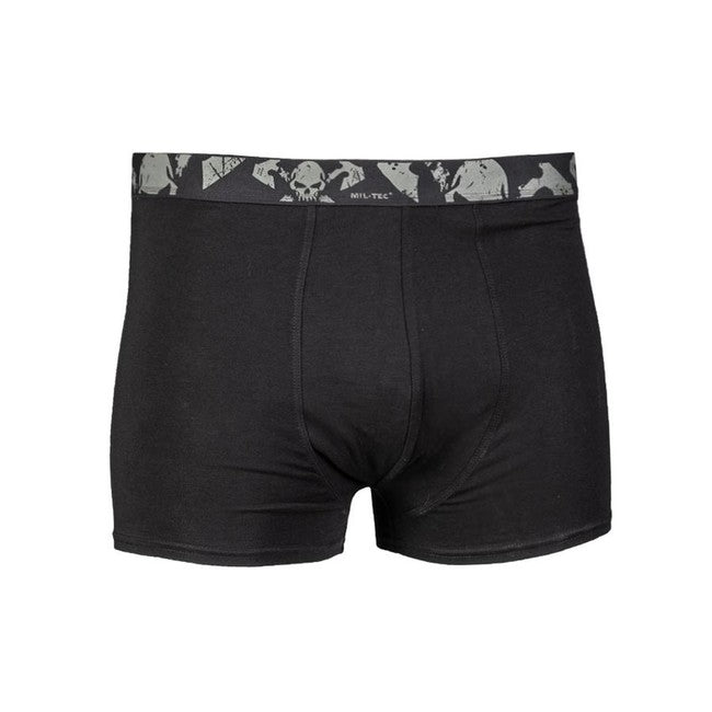Mil-Tec Skull boxer da uomo 2 pezzi, nero