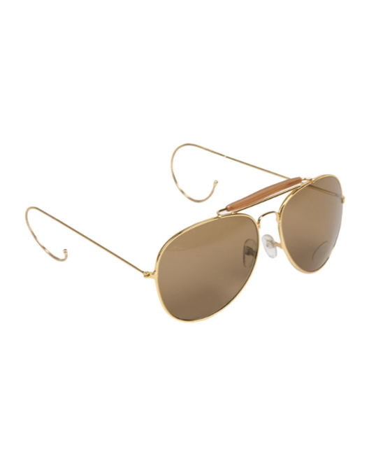 Mil-Tec Air Force occhiali da sole con custodia, marrone