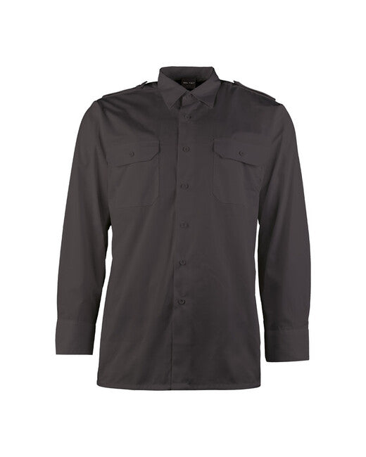 Mil-Tec camicia di servizio a maniche lunghe, nera