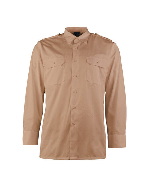 Mil-Tec camicia di servizio a manica lunga, kaki