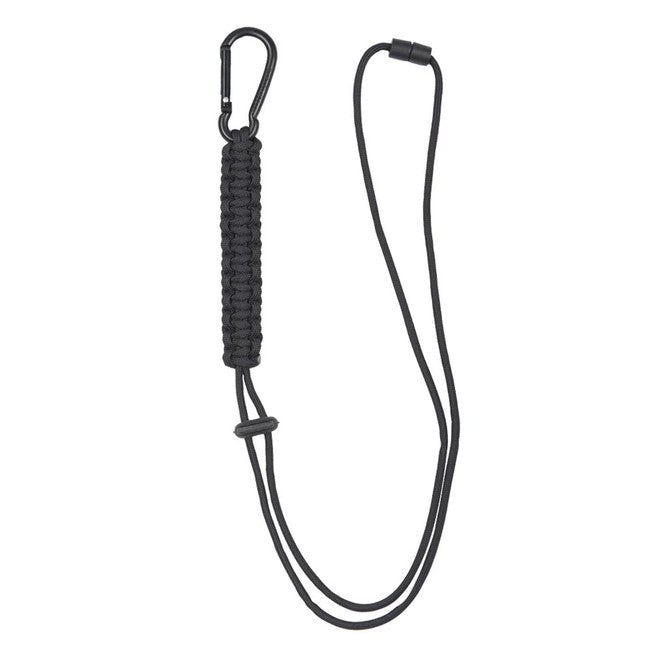 Mil-Tec cordino Paracord con moschettone, nero