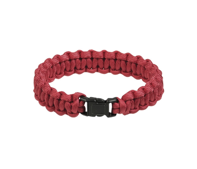 Mil-Tec Bracciale in Paracord di sopravvivenza 15 mm, rosso