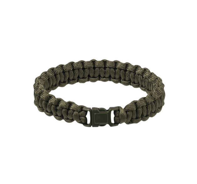 Mil-Tec Bracciale in Paracord di sopravvivenza 15 mm, oliva