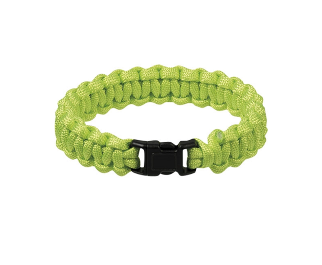 Mil-Tec Bracciale in Paracord di sopravvivenza 15 mm, verde