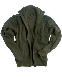 Mil-Tec maglione con zip e tasca, oliva