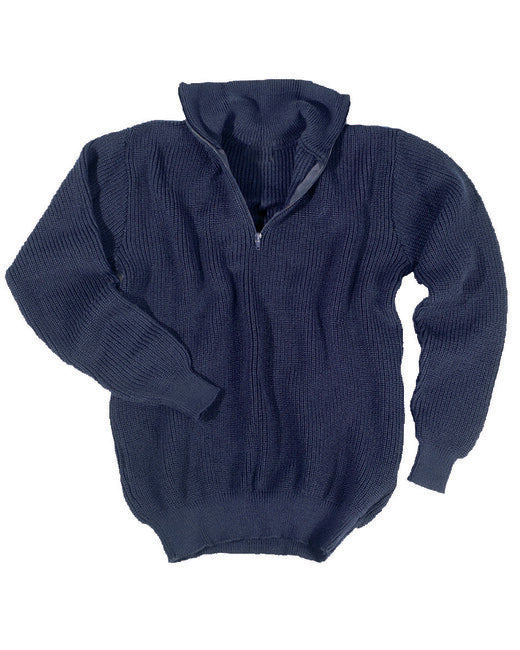 Mil-Tec Troyer maglione con colletto, blu