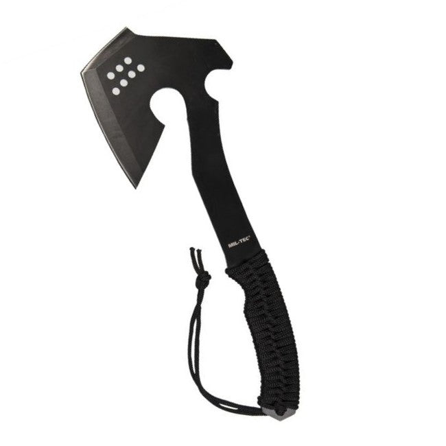 Mil-Tec ascia tattica in Paracord, nera 36 cm