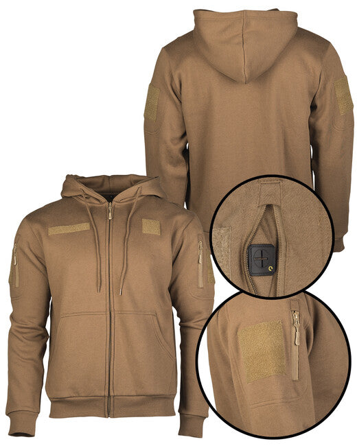 Mil-Tec felpa tattica con cerniera, Coyote scuro