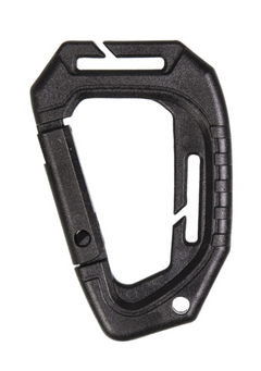 Mil-Tec tattica Molle moschettone in plastica nero 2 pezzi