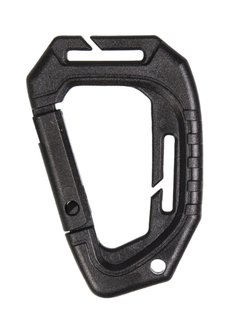 Mil-Tec tattica Molle moschettone in plastica nero 2 pezzi