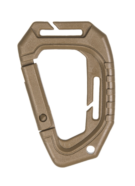 Mil-Tec moschettone tattico Molle in plastica, Coyote 2 pezzi