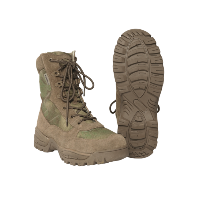 Mil-Tec stivali tattici con cerniera, a-tacs fg