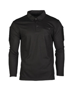 Mil-Tec Polo Tactical a maniche lunghe, nera