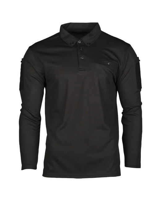 Mil-Tec Polo Tactical a maniche lunghe, nera