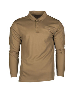 Mil-Tec Polo Tactical a maniche lunghe, Coyote scuro