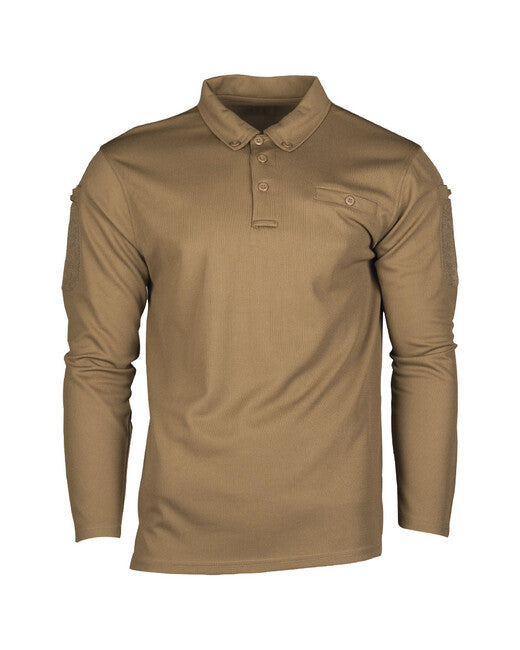 Mil-Tec Polo Tactical a maniche lunghe, Coyote scuro