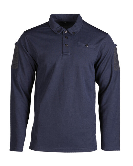 Mil-Tec Polo Tactical a maniche lunghe, blu