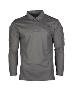 Mil-Tec Polo Tactical a maniche lunghe, grigia urbano