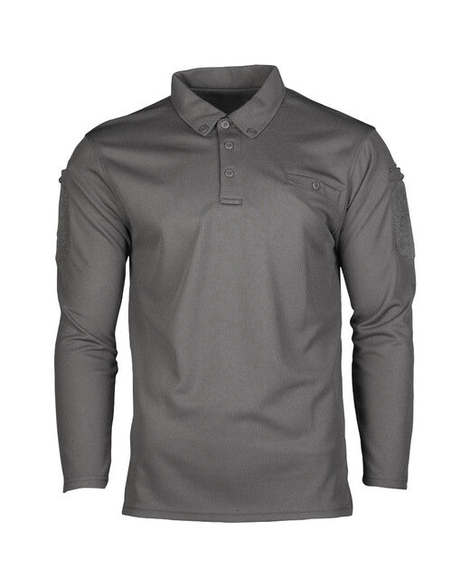 Mil-Tec Polo Tactical a maniche lunghe, grigia urbano