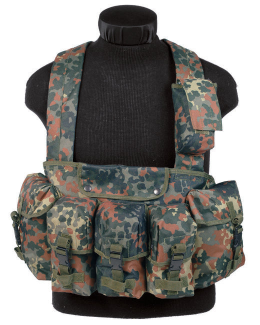 Mil-Tec gilet tattico con 6 tasche, flecktarn