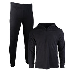Mil-Tec ThermoFleece intimo con zip, nero