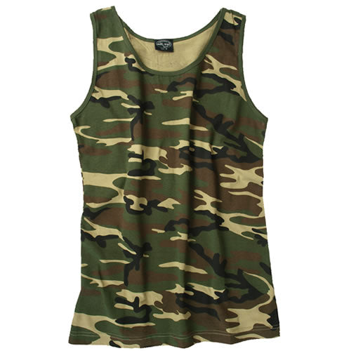 Mil-Tec canottiera da uomo, Woodland, 140-145 g/m2