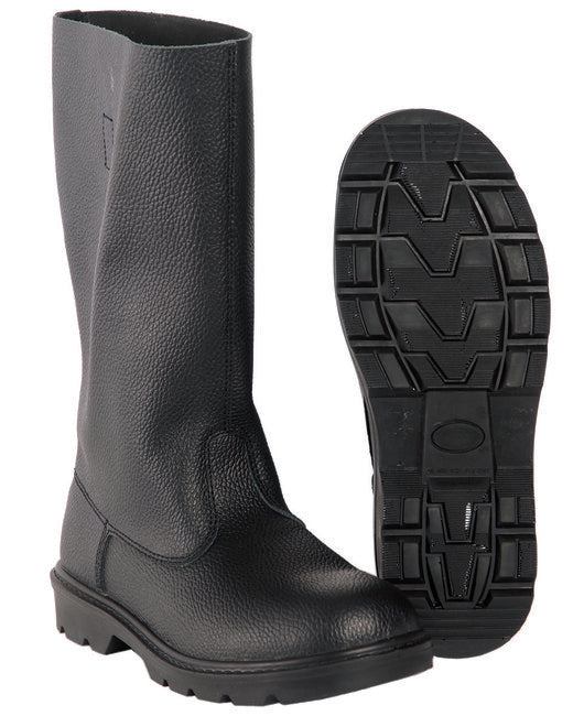 Mil-Tec Leder stivali, nero