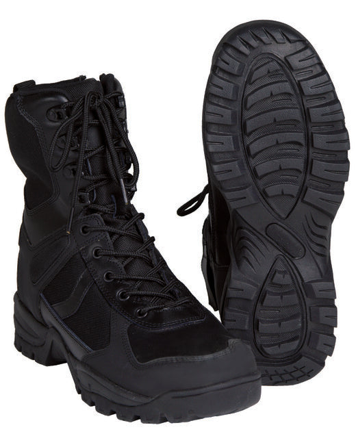 Mil-Tec Patrol stivali con cerniera, nero