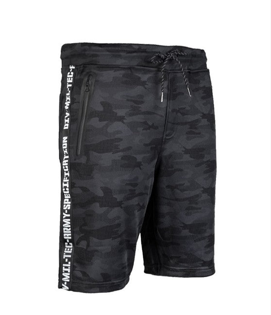 Mil-Tec Training pantaloncini della tuta da uomo, mimetici scuri