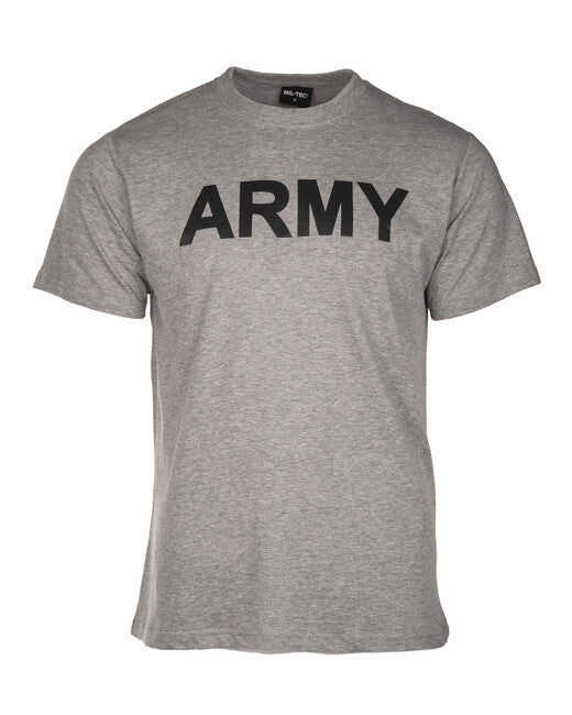 Mil-Tec Maglietta a maniche corte con scritta Army, grigio