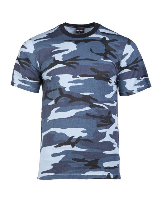 Mil-Tec Maglietta a manica corta, blu cielo camo